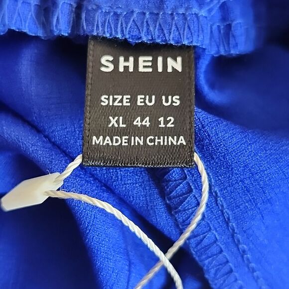 SHEIN V'Cay NWT High Waisted Royal Blue Wide Leg Palazzo Pants, XL - Picture 5 of 9